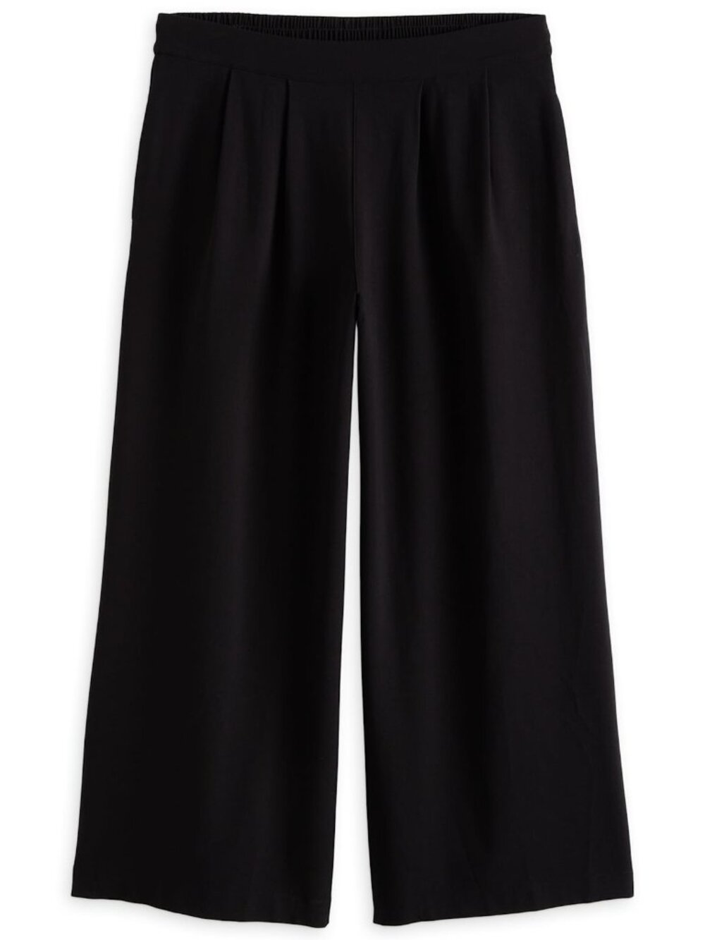 Flowy Twill Pull On Pleated Wide Leg Pant Black Plus 3X (Stitch Fix)